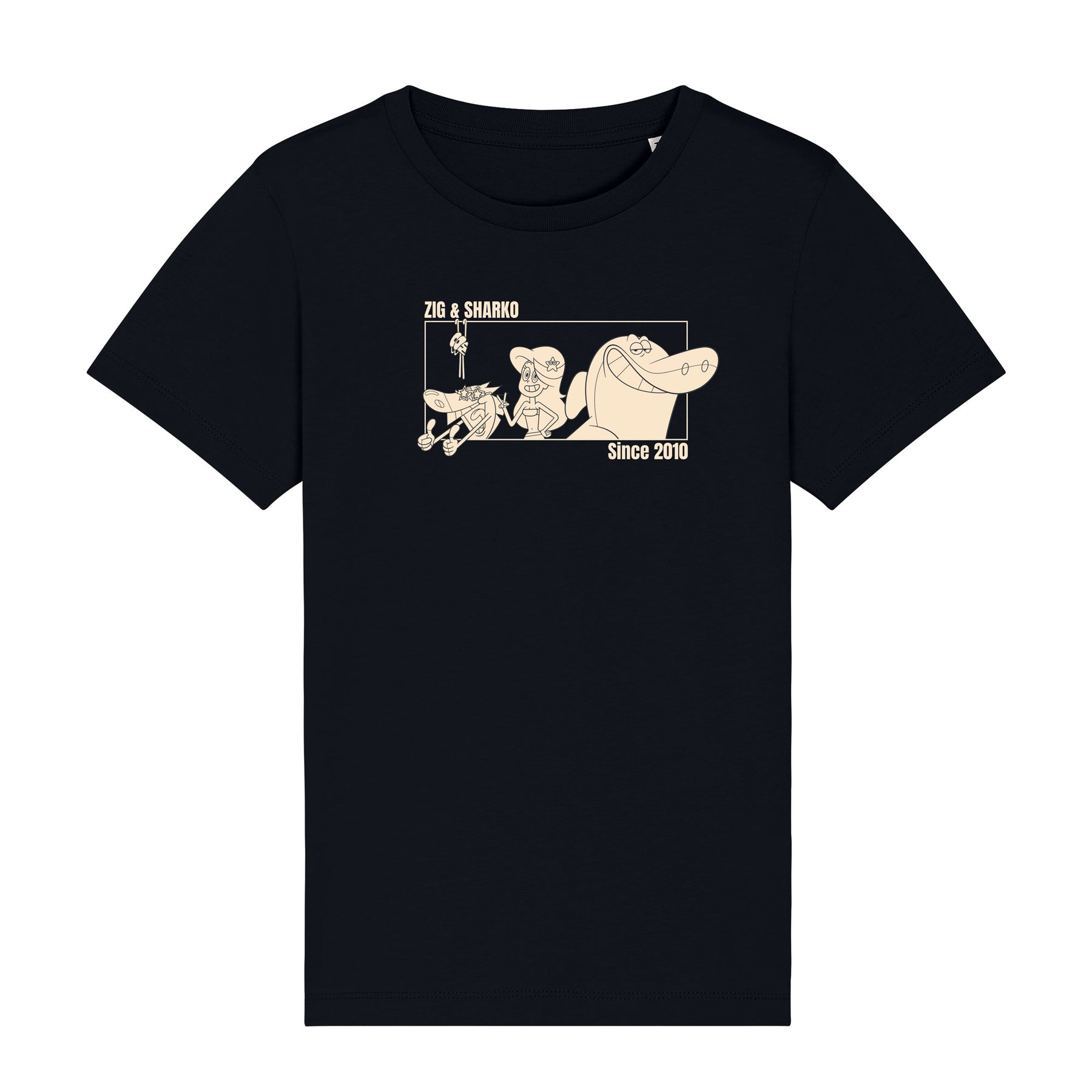 ZIG & SHARKO Noir T-shirt Coton Adulte