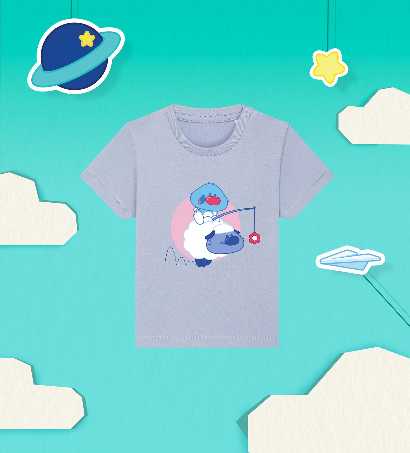 OGGY OGGY and the Sheep Baby Cotton T-Shirt