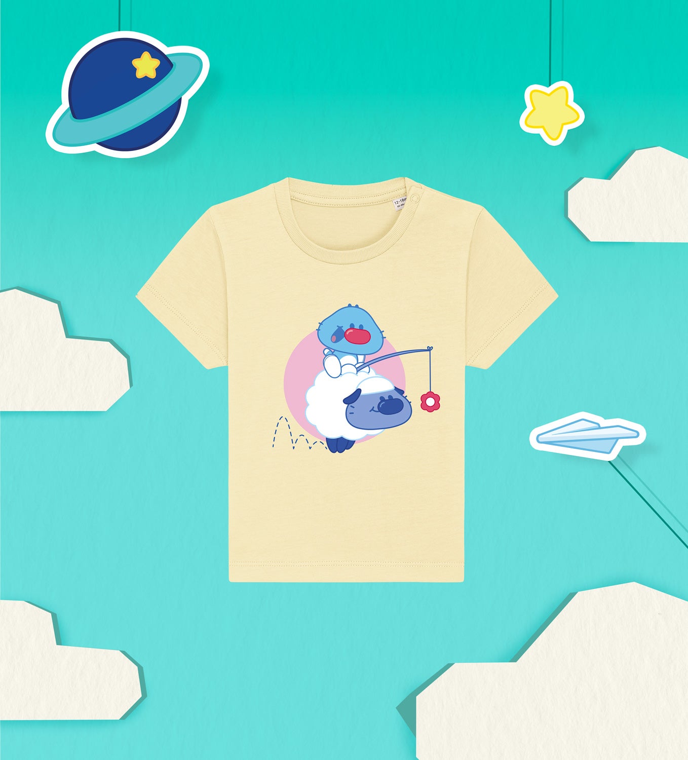 OGGY OGGY and the Sheep Baby Cotton T-Shirt