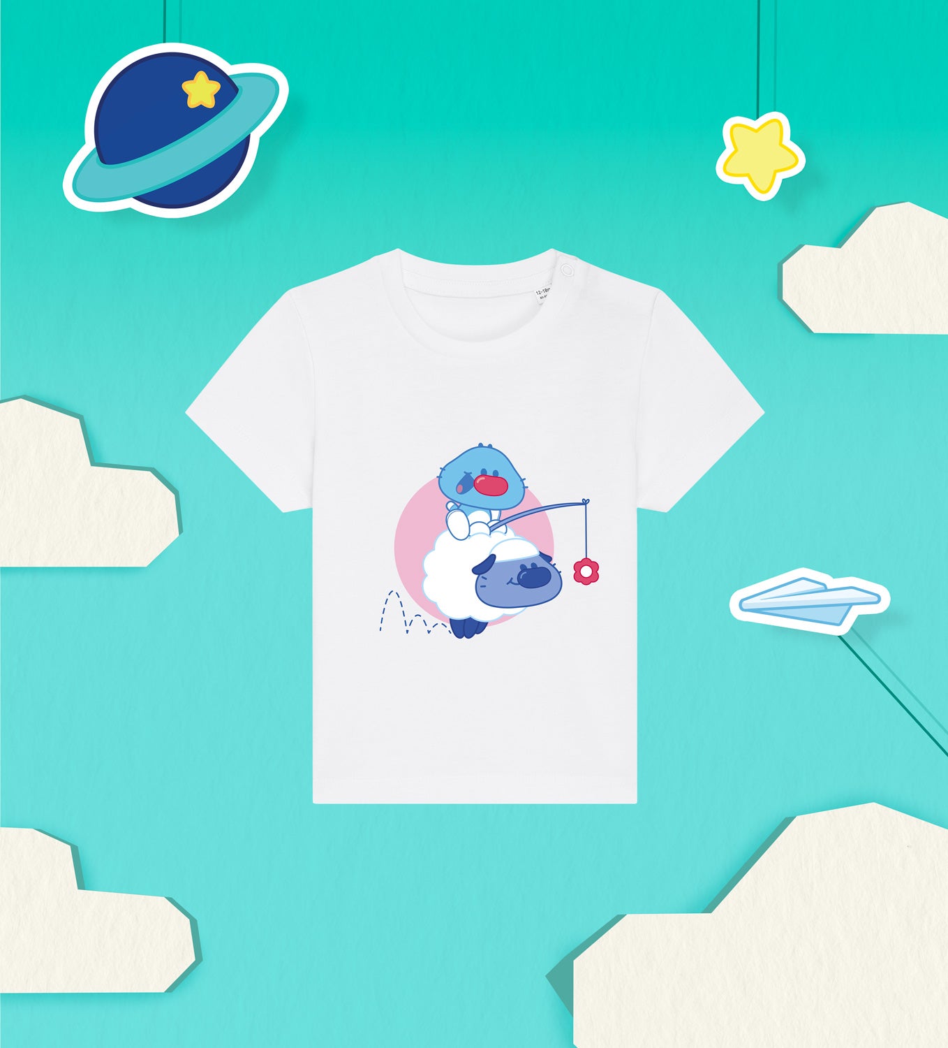 OGGY OGGY and the Sheep Baby Cotton T-Shirt