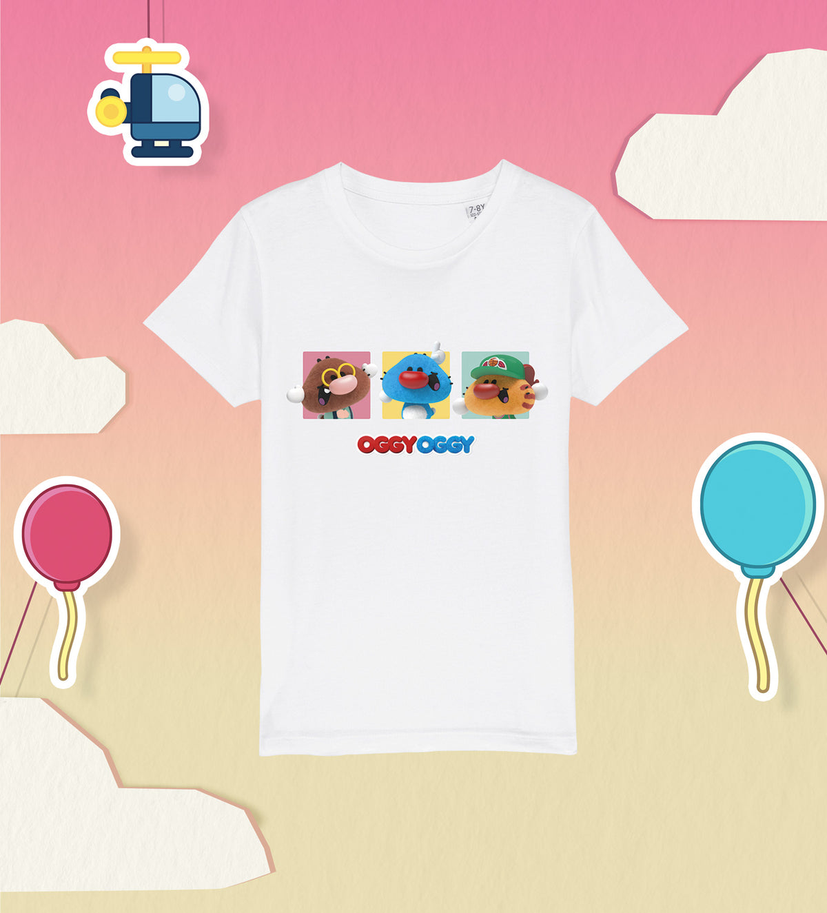 OGGY OGGY et ses amis T-shirt Coton Enfant