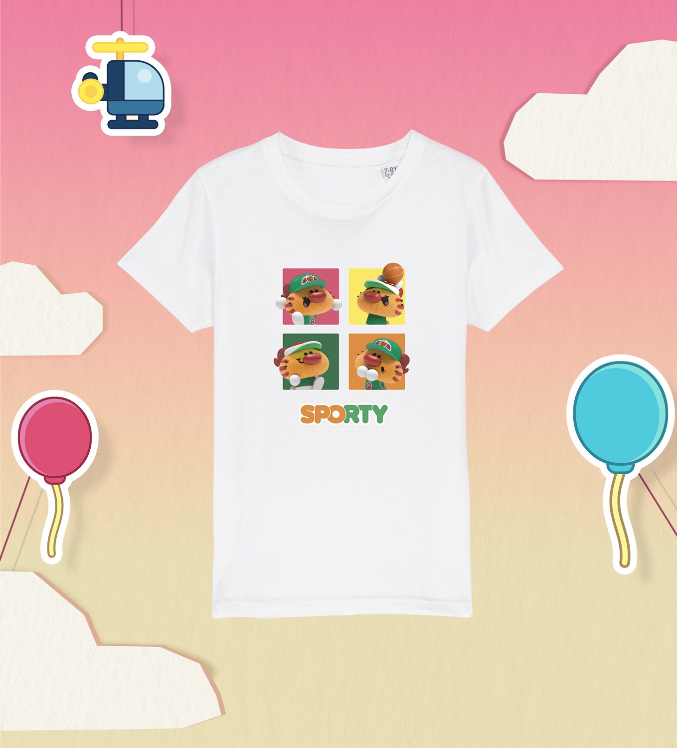 SPORTY strikes a pose Children's Cotton T-shirt