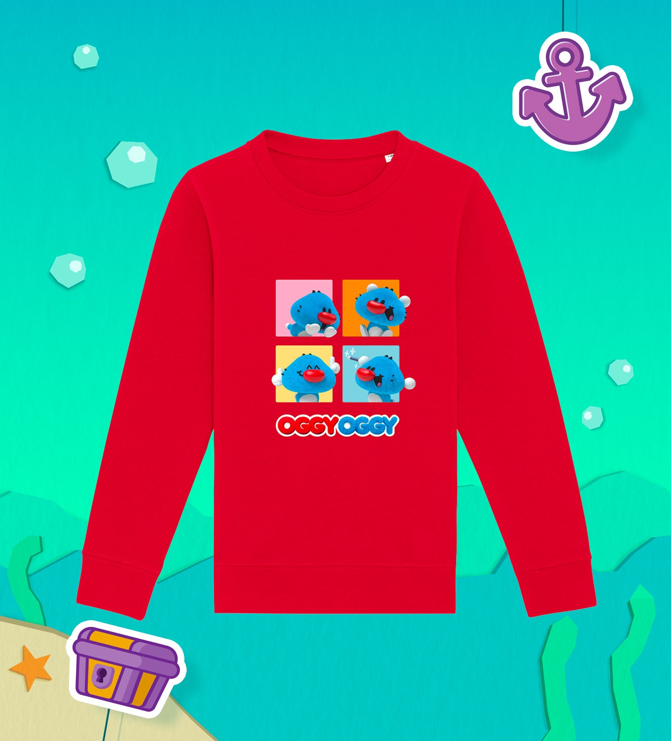OGGY OGGY strikes a pose Kids Cotton Sweatshirt