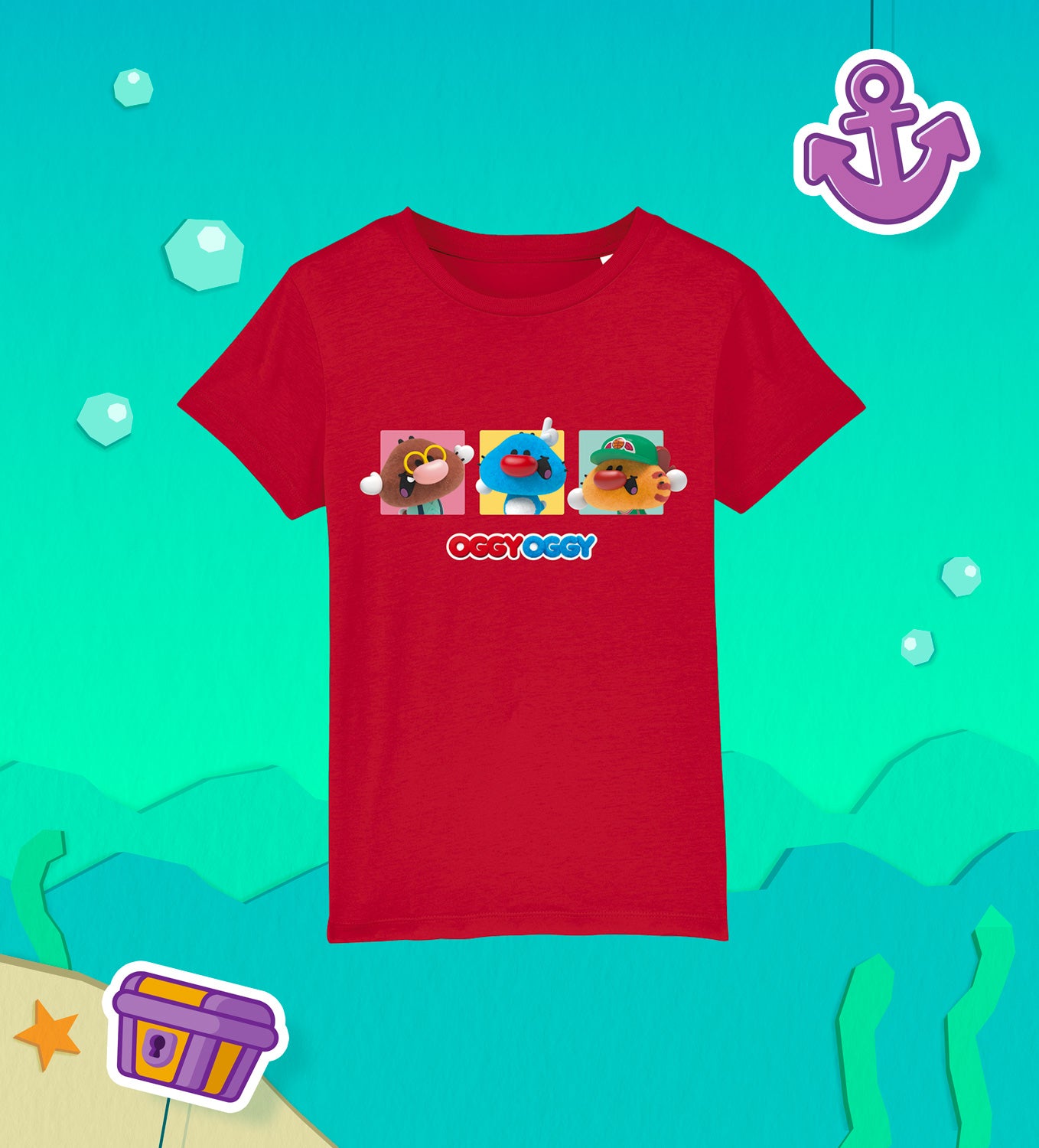 OGGY OGGY and friends Kids Cotton T-Shirt