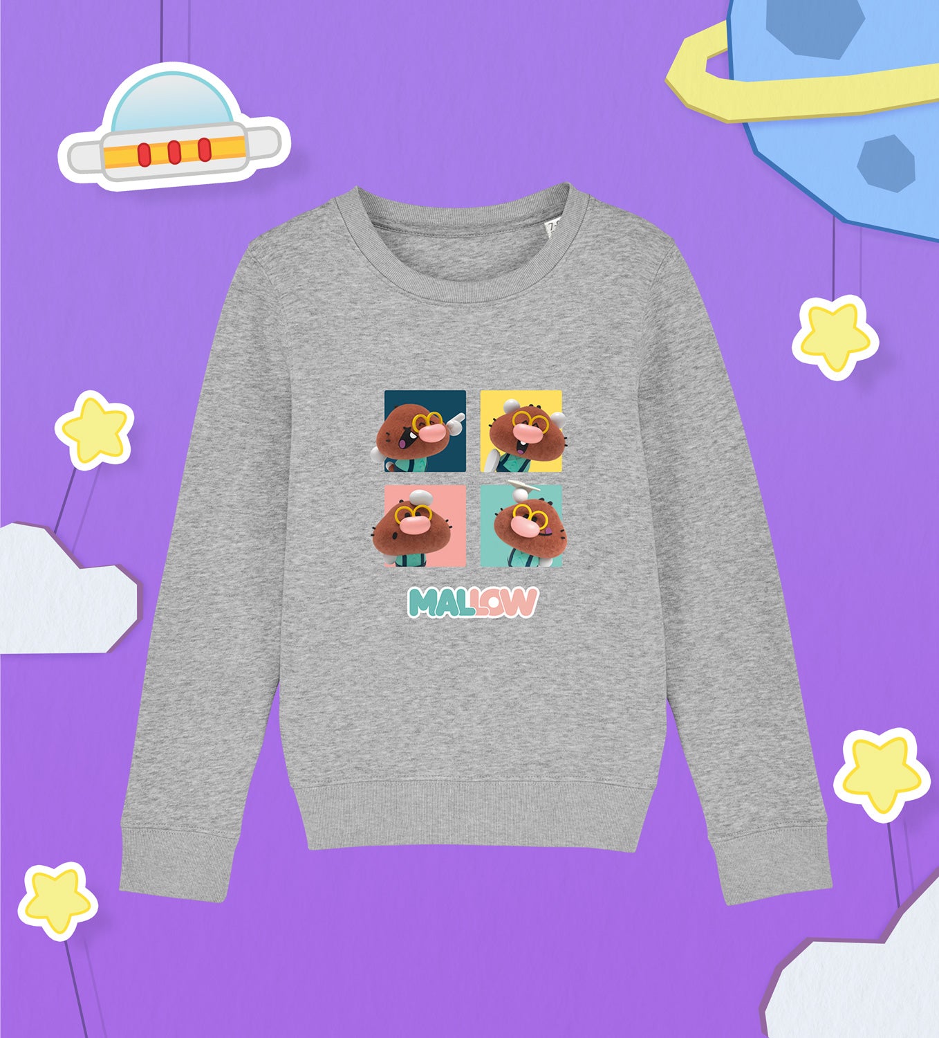 MALLOW strikes a pose Kids Cotton Sweatshirt