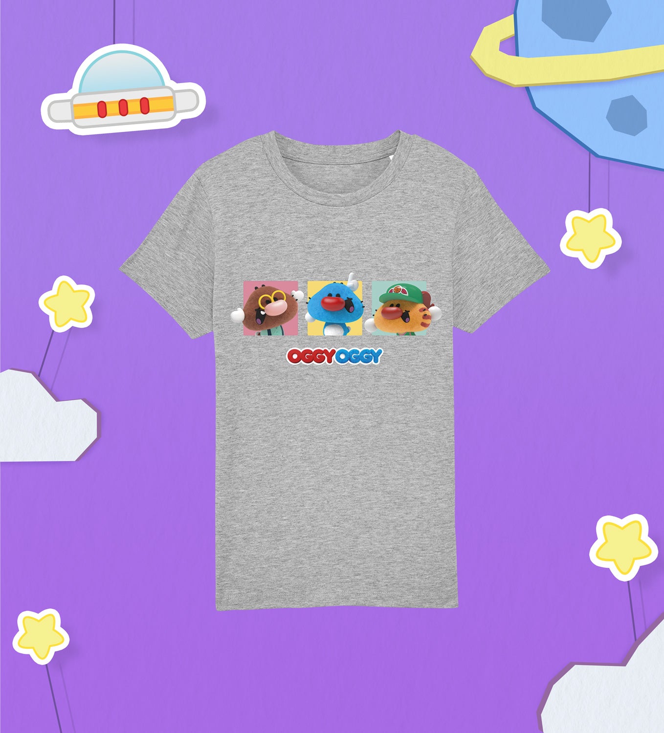 OGGY OGGY and friends Kids Cotton T-Shirt