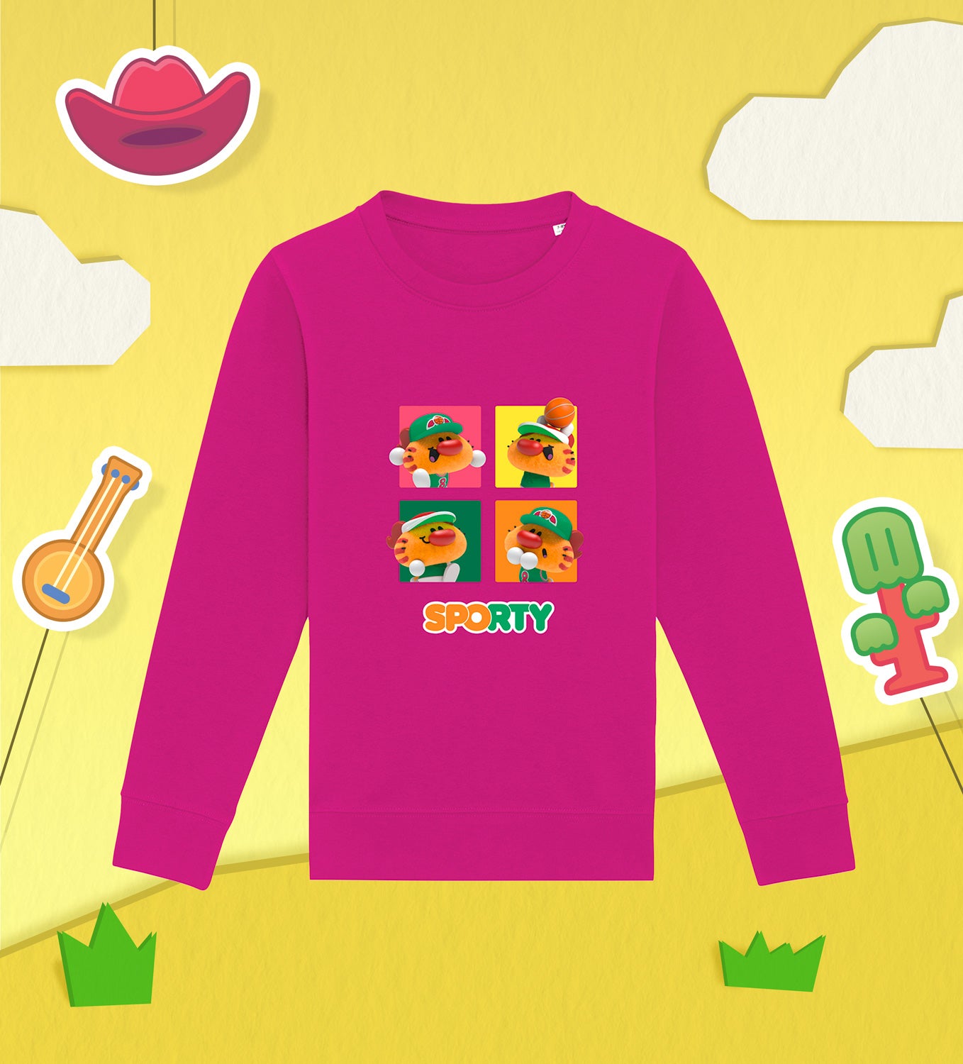 SPORTY prend la pose Sweat-Shirt Coton Enfant
