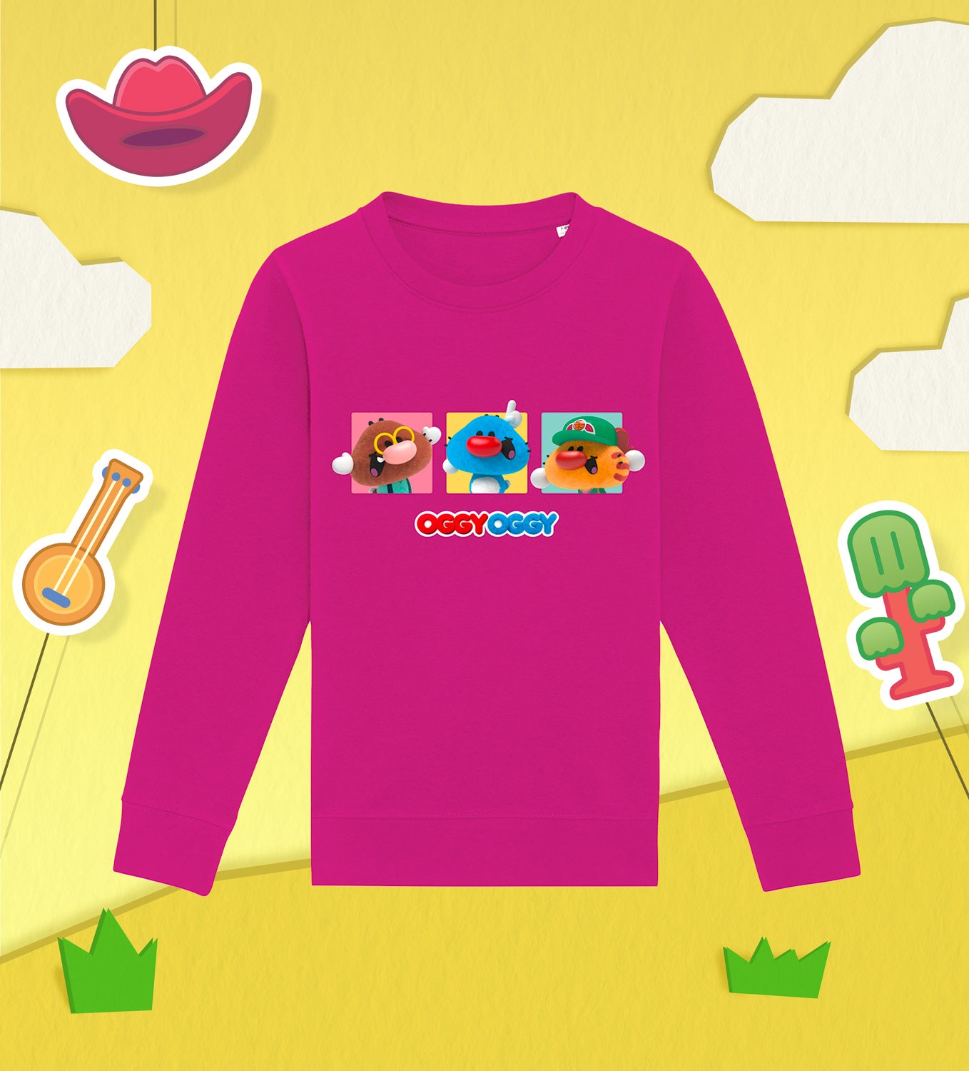 OGGY OGGY et ses amis Sweat-Shirt Coton Enfant
