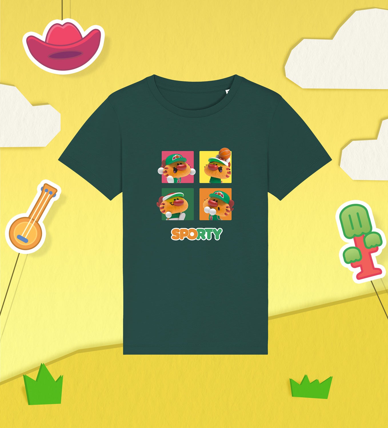 SPORTY strikes a pose Children's Cotton T-shirt