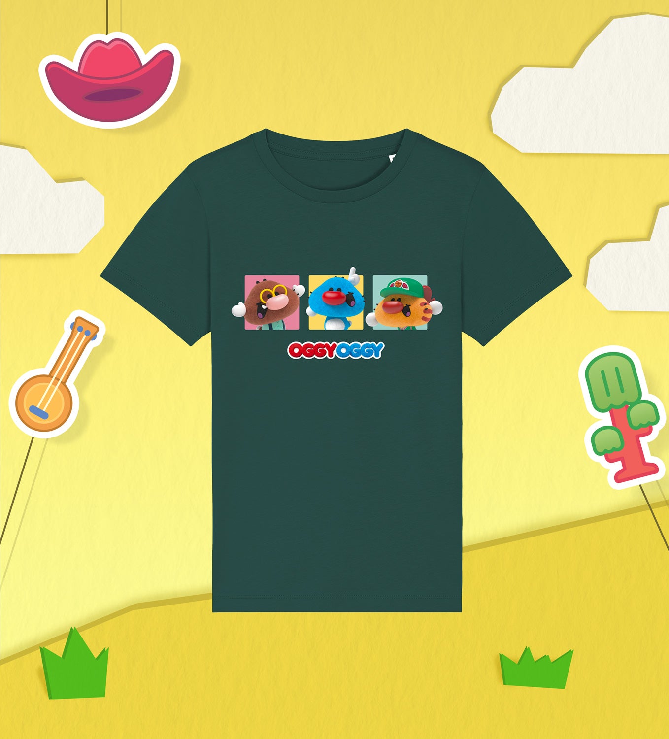 OGGY OGGY and friends Kids Cotton T-Shirt