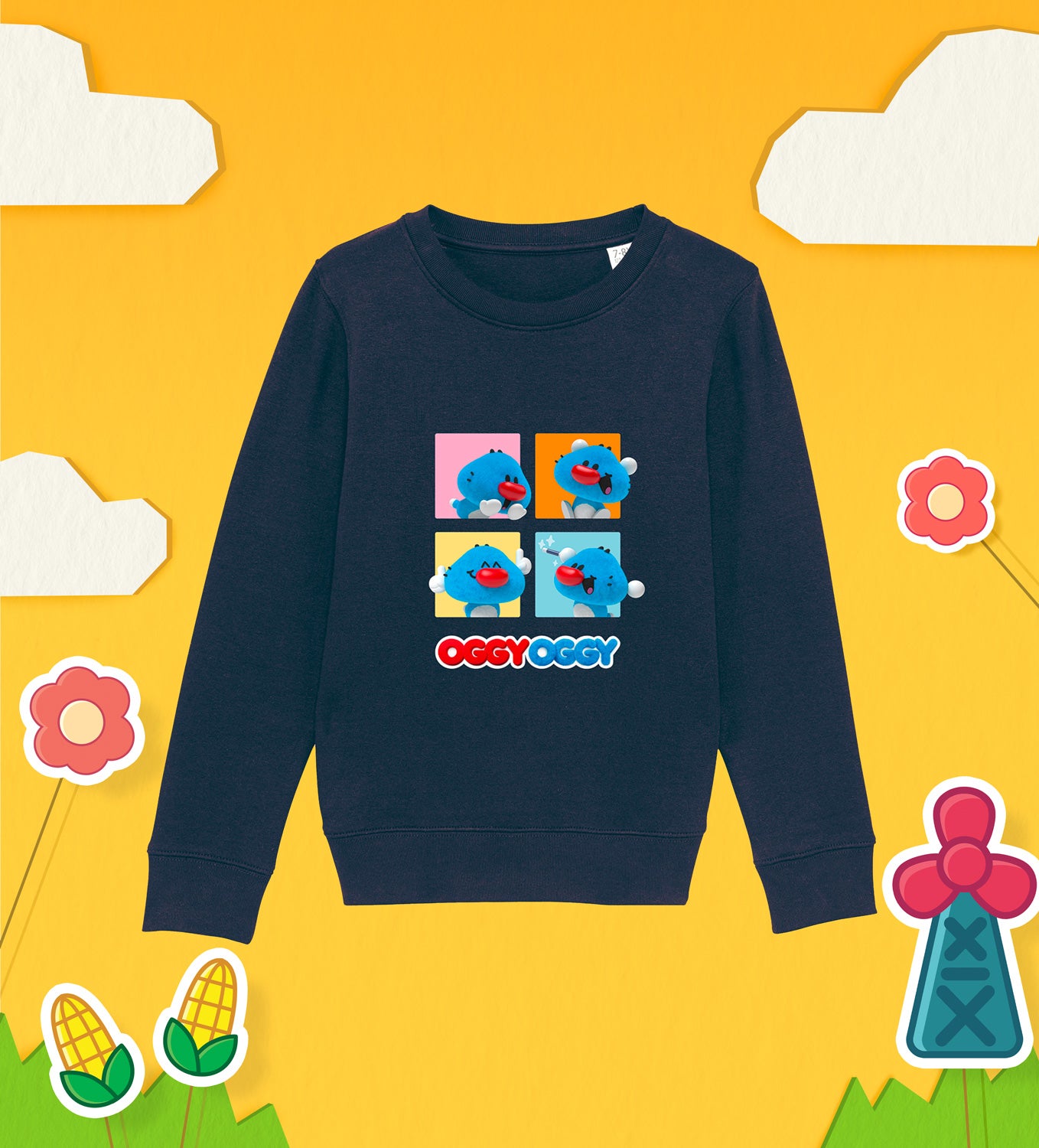 OGGY OGGY strikes a pose Kids Cotton Sweatshirt
