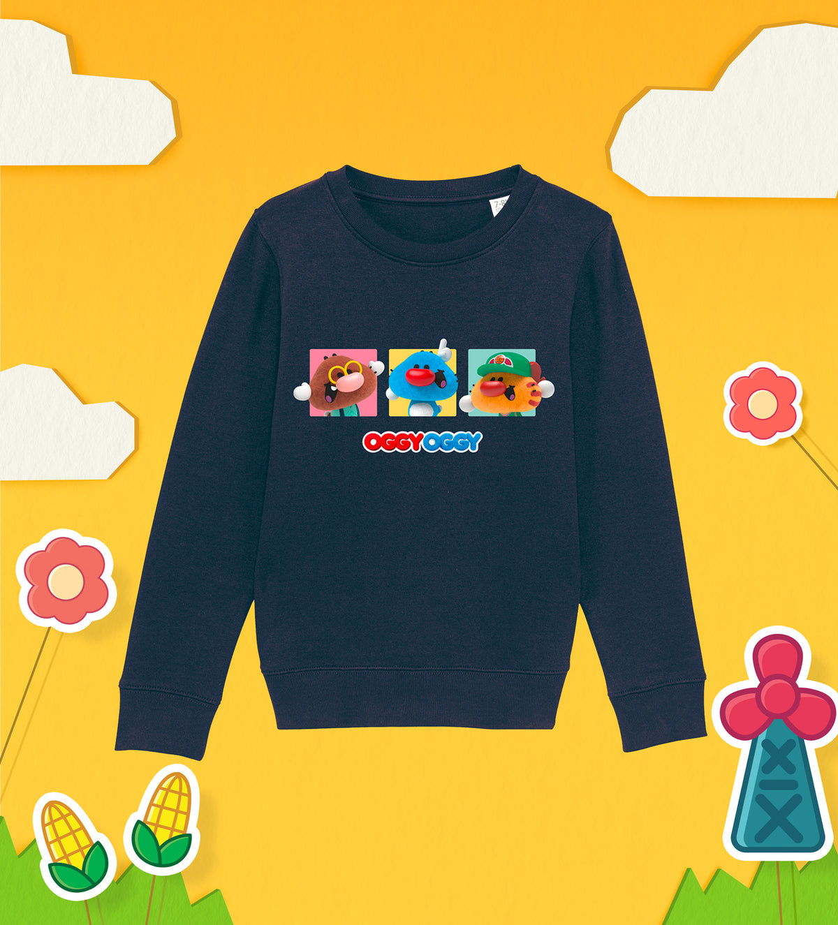 OGGY OGGY et ses amis Sweat-Shirt Coton Enfant