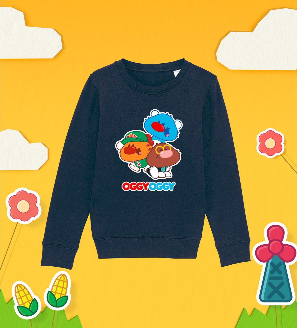 OGGY OGGY, SPORTY et MALLOW Sweat-Shirt Coton Enfant