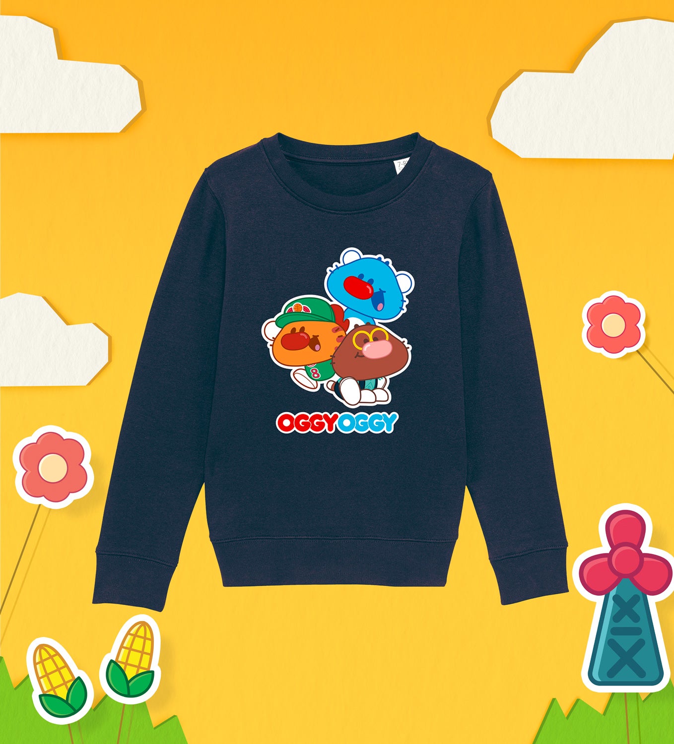 OGGY OGGY, SPORTY and MALLOW Kids Cotton Sweatshirt