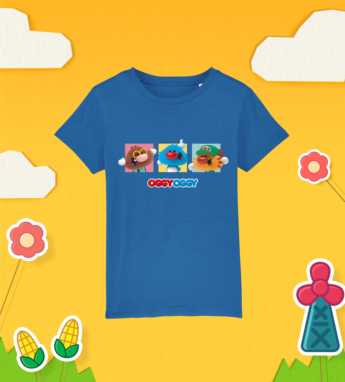 OGGY OGGY and friends Kids Cotton T-Shirt