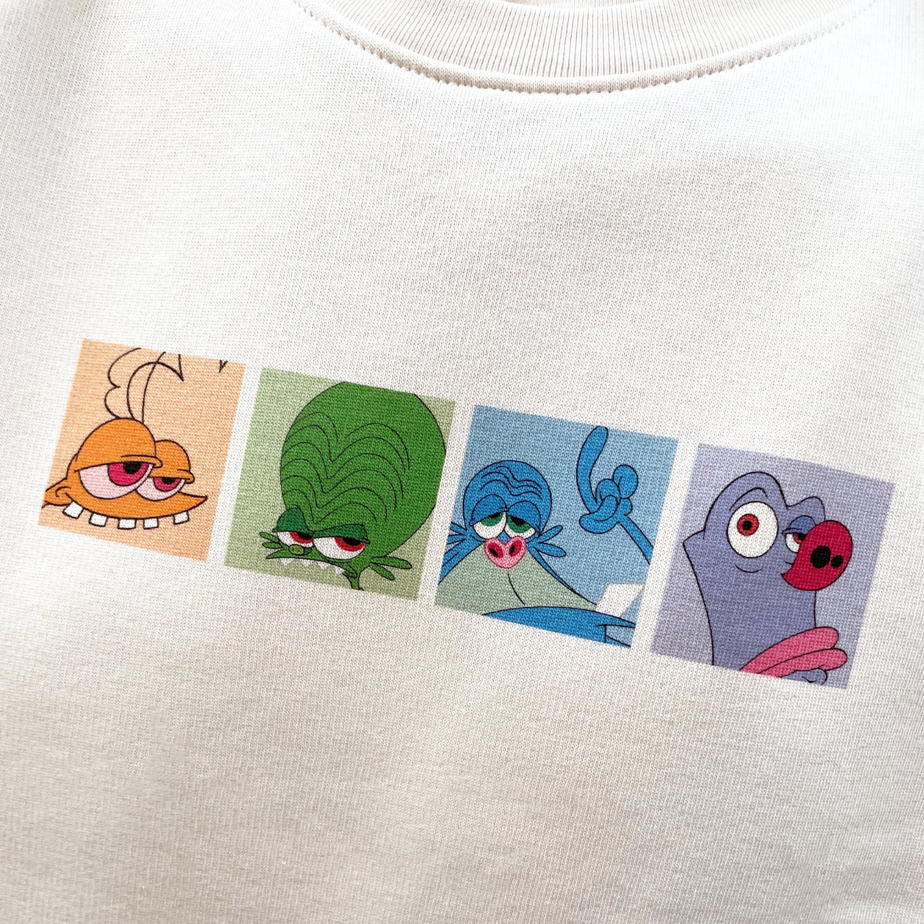 SPACE GOOFS Ecru Sweat-shirt Cotton Adult