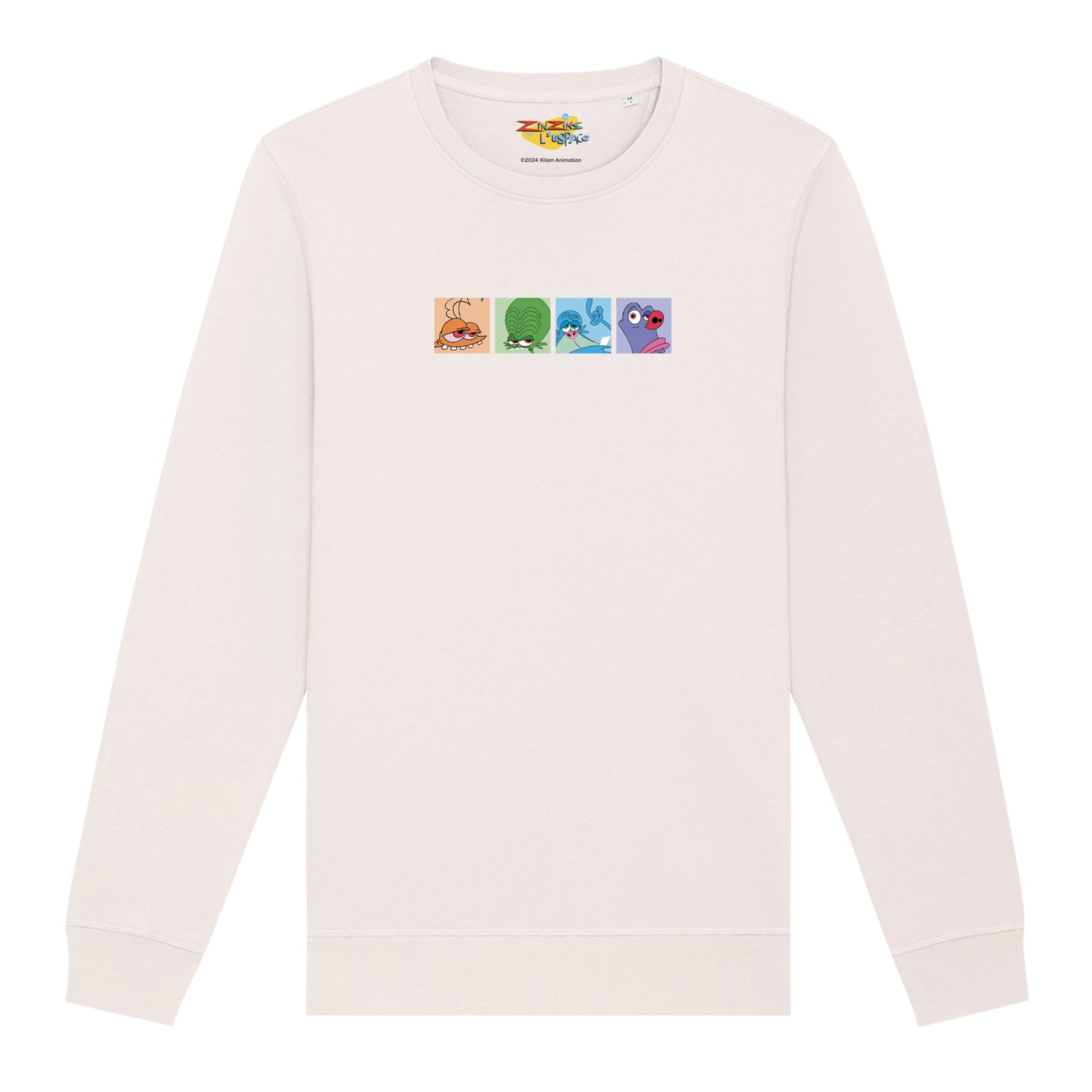 SPACE GOOFS Ecru Sweat-shirt Cotton Adult