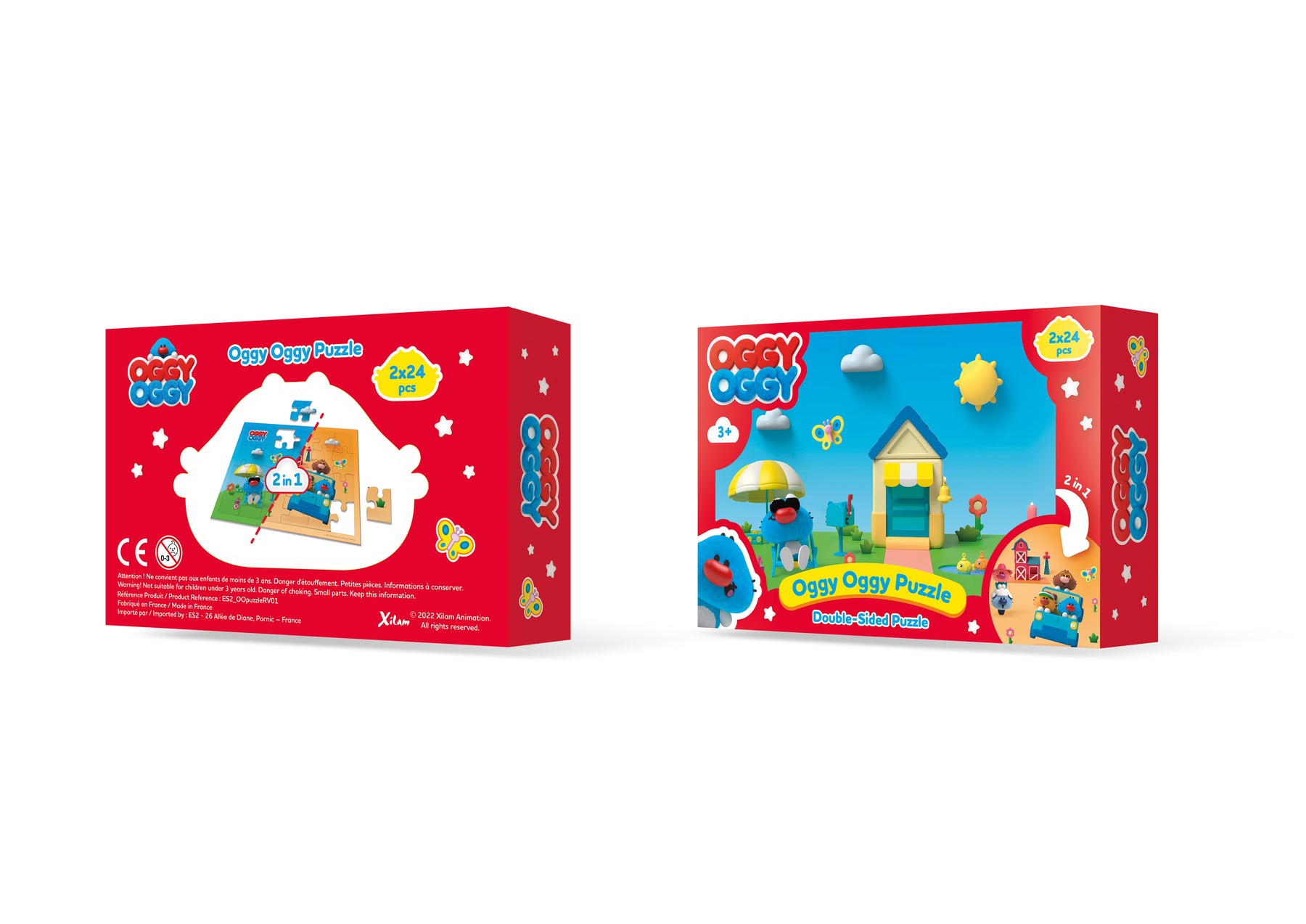 OGGY OGGY Puzzle Recto Verso 24 pièces