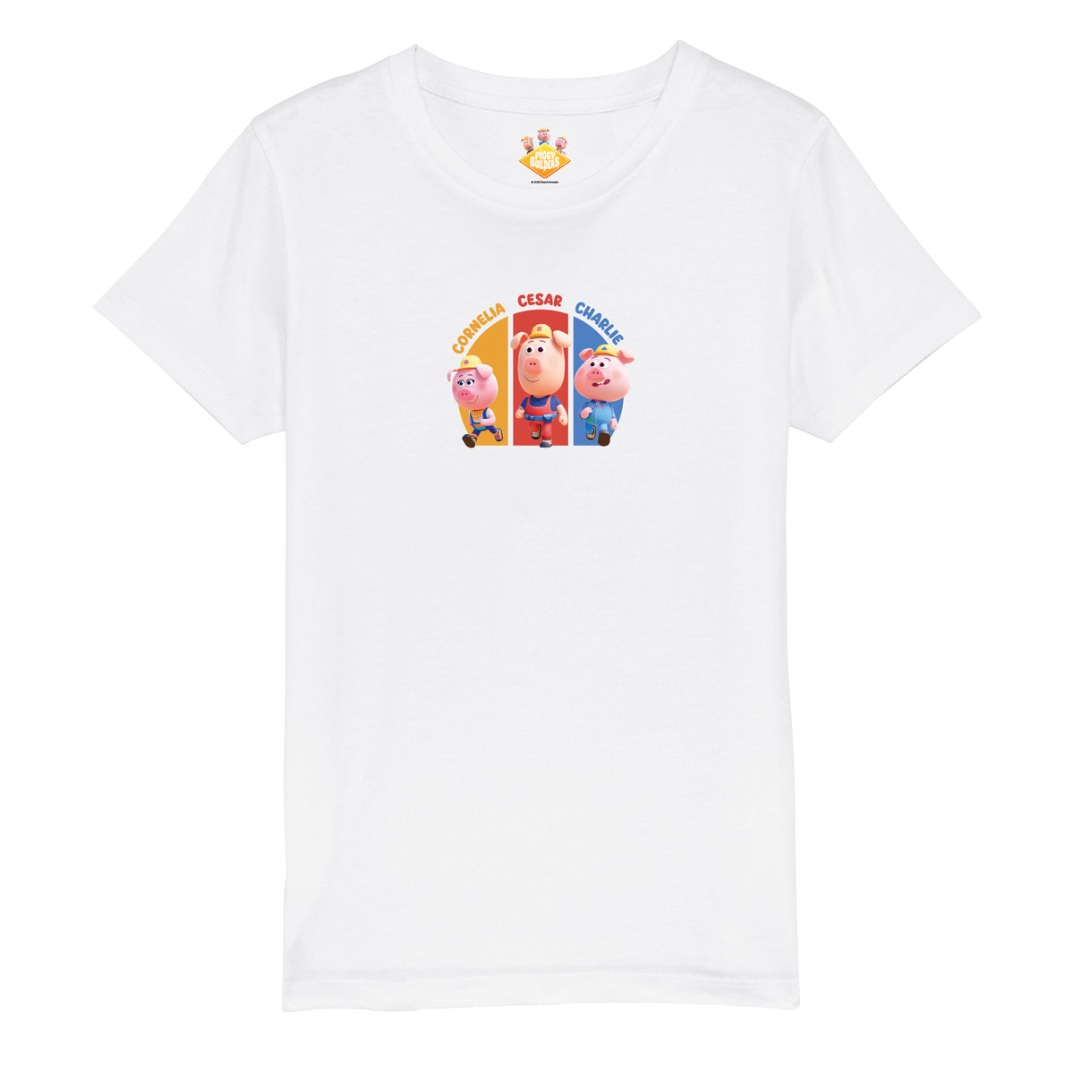 PIGGY BUILDERS T-shirt Kids White Cotton