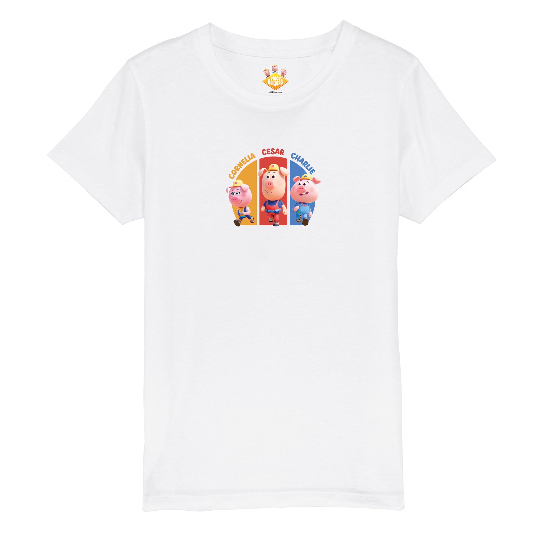PIGGY BUILDERS T-shirt Kids White Cotton