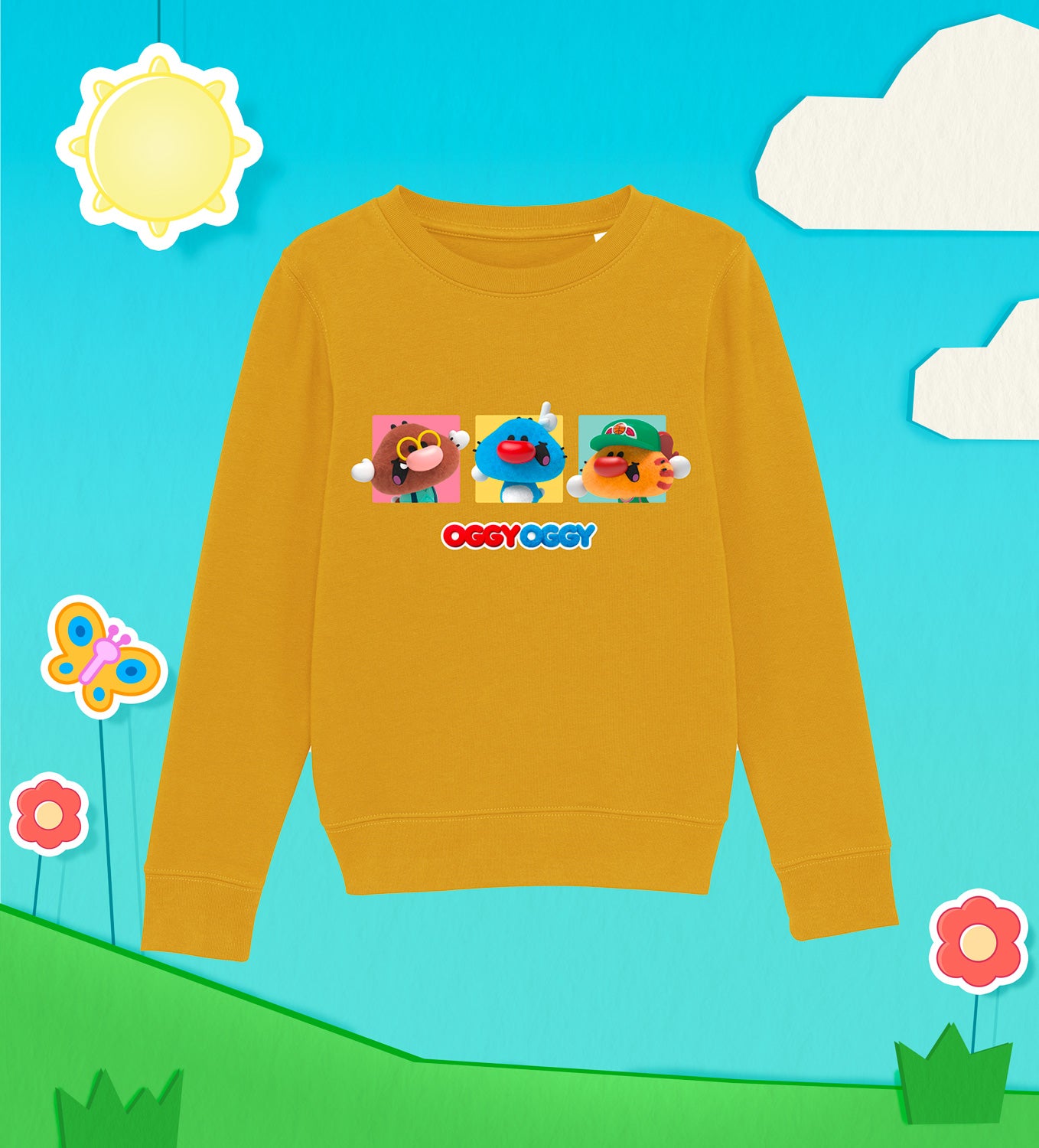 OGGY OGGY and his friends Kids Cotton Sweatshirt 
