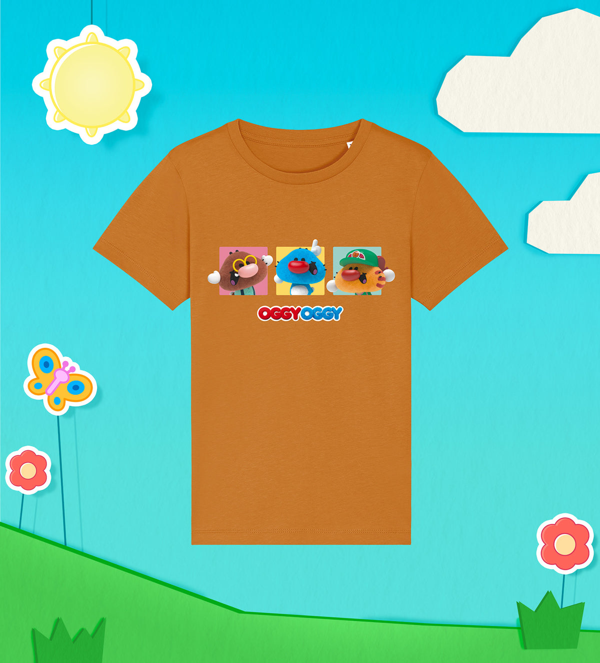 OGGY OGGY and friends Kids Cotton T-Shirt