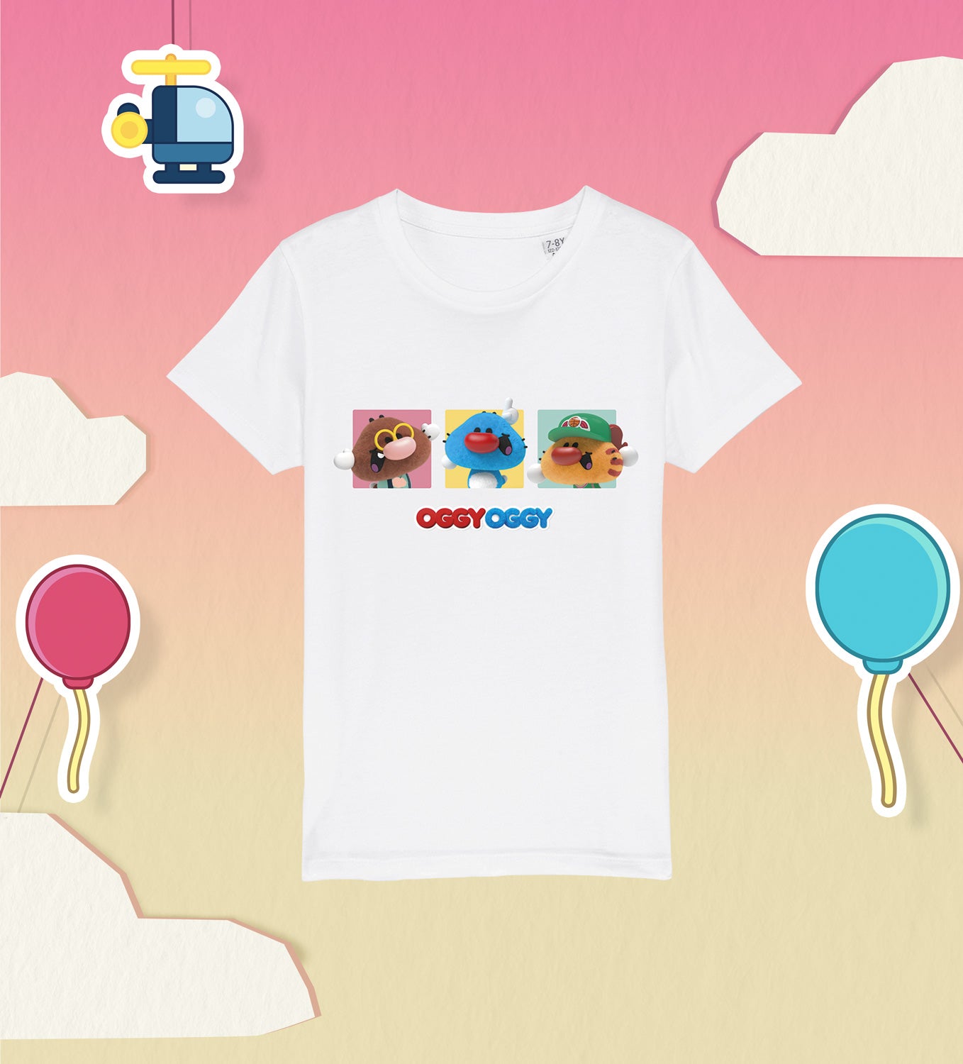 OGGY OGGY and friends Kids Cotton T-Shirt