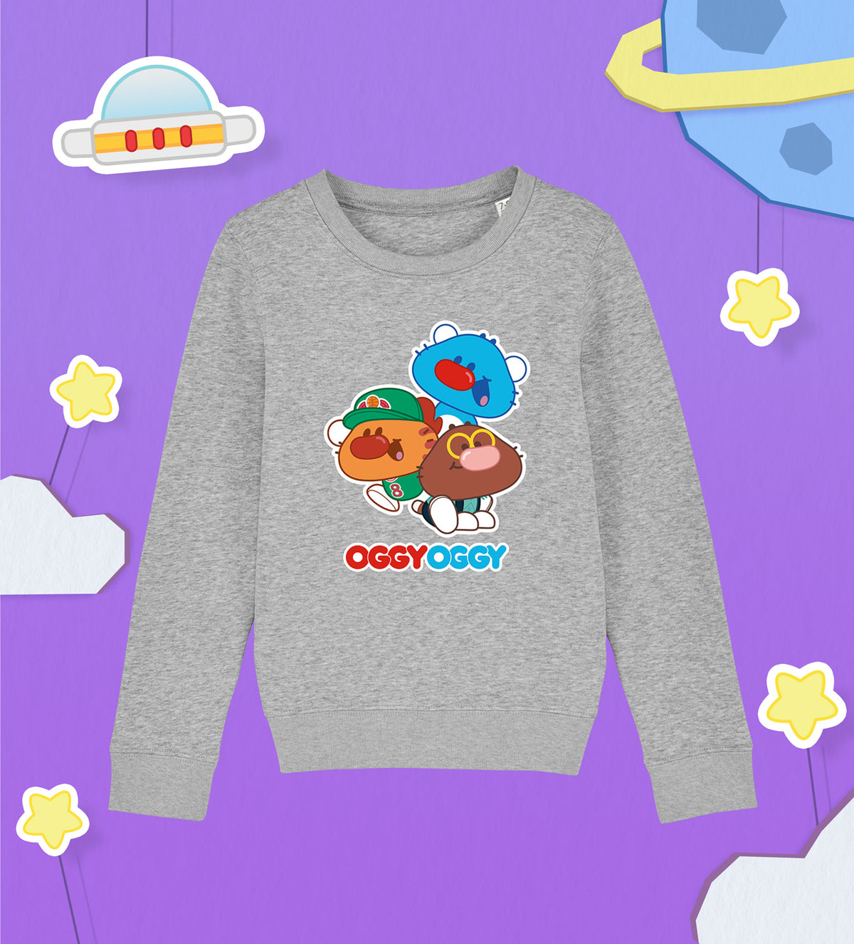 OGGY OGGY, SPORTY and MALLOW Kids Cotton Sweatshirt 