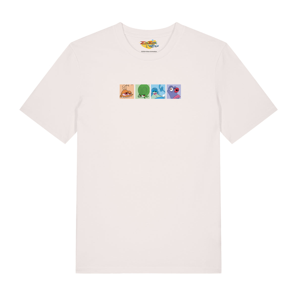 LES ZINZINS DE L'ESPACE Ecru T-shirt Coton Adulte